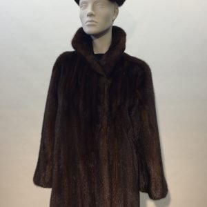 Samuel Fourrures - Mahogany mink coat with mink hat - 6928 - Furs