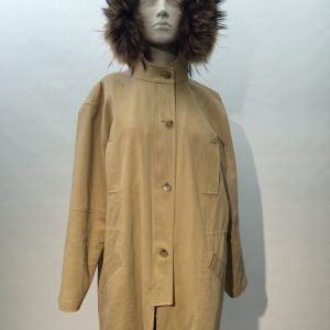 Samuel Fourrures - Manteau 3/4 en coton brossé doublure détachable avec capuchon - 6968 - Pardessus