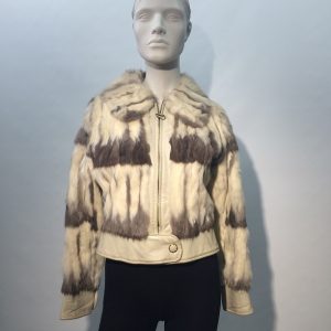 Samuel Fourrures - Manteau de lapin avec cuir - 7023 - Fourrure