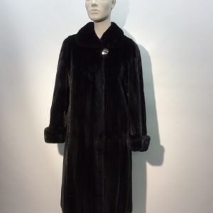 Samuel Fourrures - Female mink coat black glama - 7088 -
