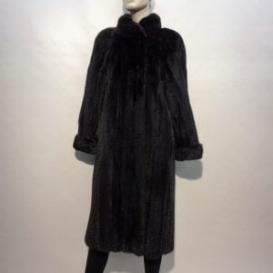 Samuel Fourrures - Black female mink coat - 7277 - Dress