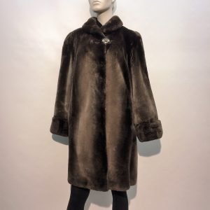 Samuel Fourrures - Manteau 3/4 de cator rasé fantome - 7288 - Fourrure