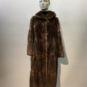 Samuel Fourrures - Manteau de rat musqué plein peaux naturel - 7502 - Manteau