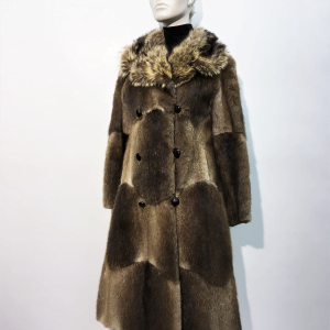 Samuel Fourrures - Manteau rat musqué pleine peaux et raton laveur - 7702 - Pardessus