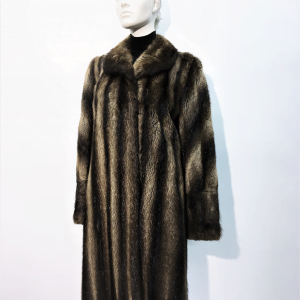 Samuel Fourrures - Manteau de rat musqué en peaux allongées - 7703 - Fourrure