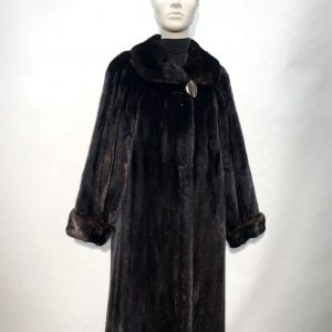 Samuel Fourrures - Dark ranch natural female mink coat - 7911 - Dress