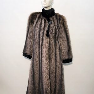 Samuel Fourrures - Manteau de chat sauvage avec col de castor rasé - 8003 - Chat sauvage