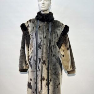 Samuel Fourrures - Manteau de loup marin naturel avec rat musqué - 8004 - Fourrure