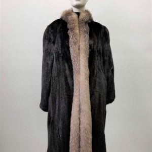 Samuel Fourrures - Manteau de vison et renard indigo - 8157 - Pardessus