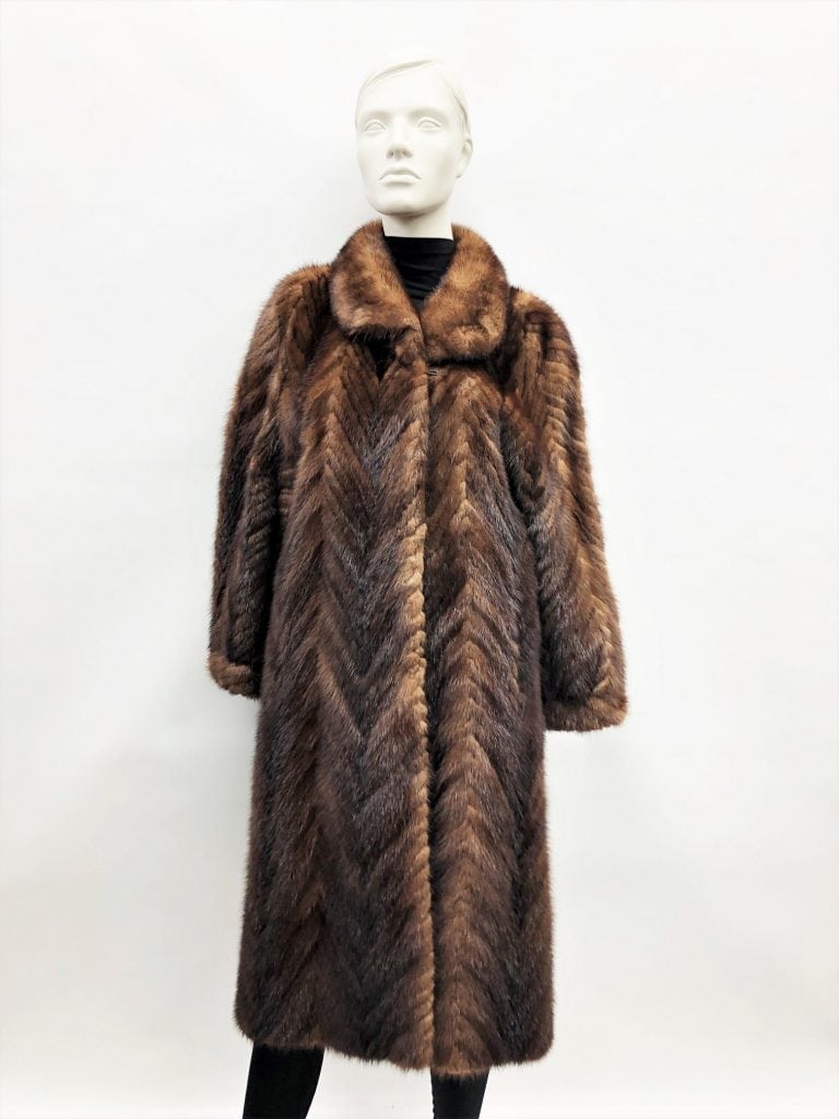 Samuel Fourrures - Manteau de queues de vison demi-buff - 8203 - Fourrure