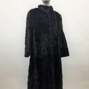 Samuel Fourrures - Manteau de pattes de vison dark ranch long poil - 8258 - Fourrure