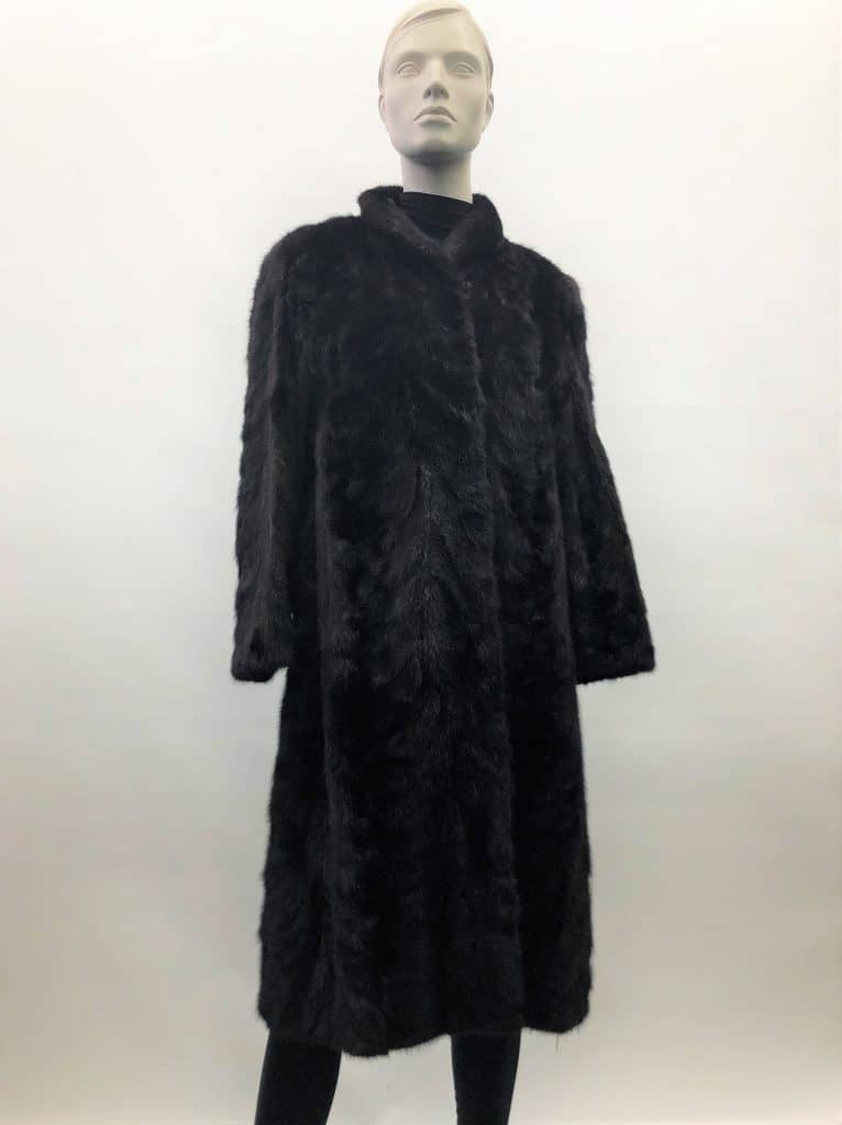 Samuel Fourrures - Manteau de pattes de vison dark ranch long poil - 8258 - Fourrure