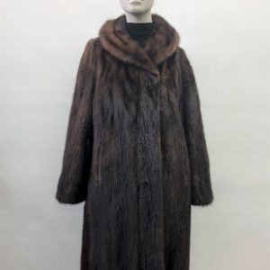 Samuel Fourrures - Mink coat mahogany - 8271 -