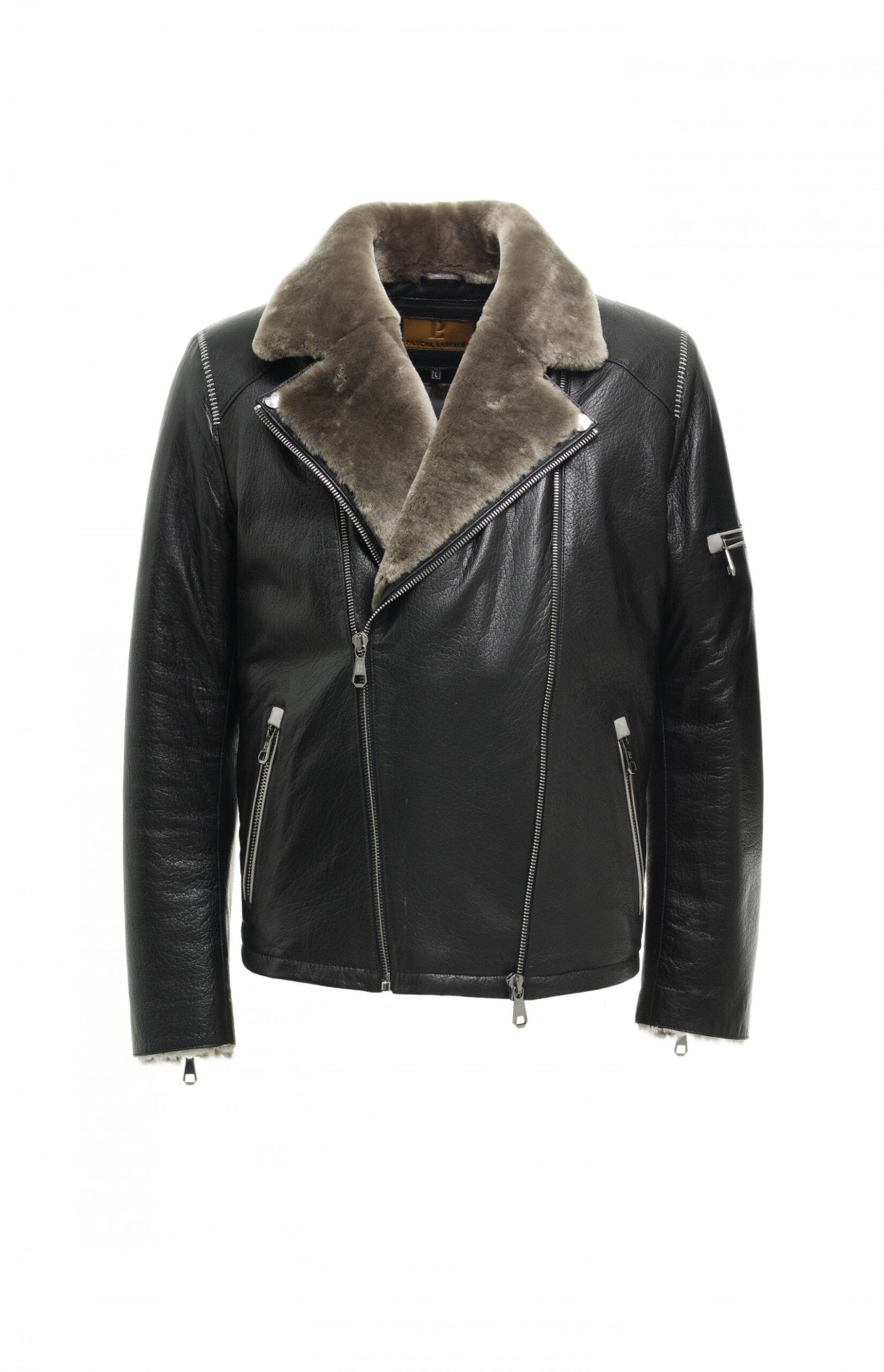 blouson cuir pascal labelle noir scaled blouson cuir pascal labelle noir