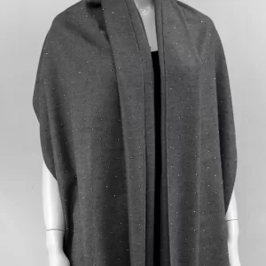 oashmina gris avec brillant