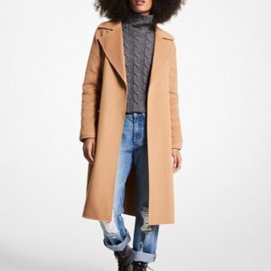 manteau portefeuille en mélange de laine micheal kors