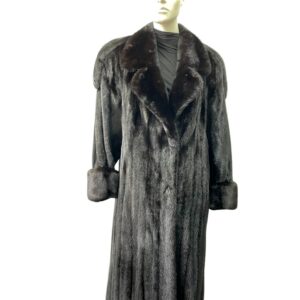 Natural female mink coat -8358