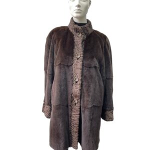 Reversible shaved mink coat - 8360