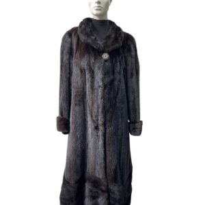 Natural black mink coat - 8361