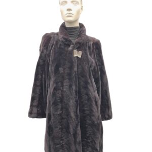 Shaved mink coat eggplant - 991325