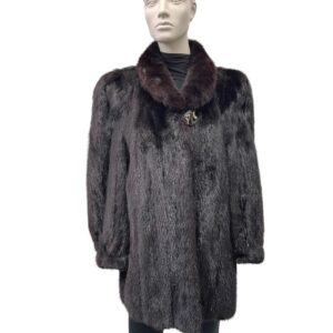 Black mink coat - 991675