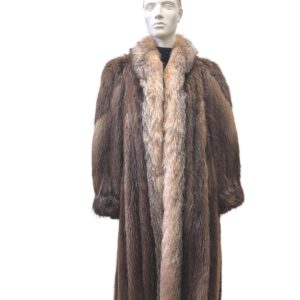 Natural beaver coat and crystal fox toxedo - 991772