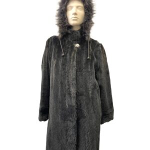 Reversible shaved raccoon with detachable hood - 991794