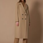 wool coat trimmed with rib knit by cinzia rocca