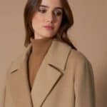 wool coat trimmed with rib knit by cinzia rocca