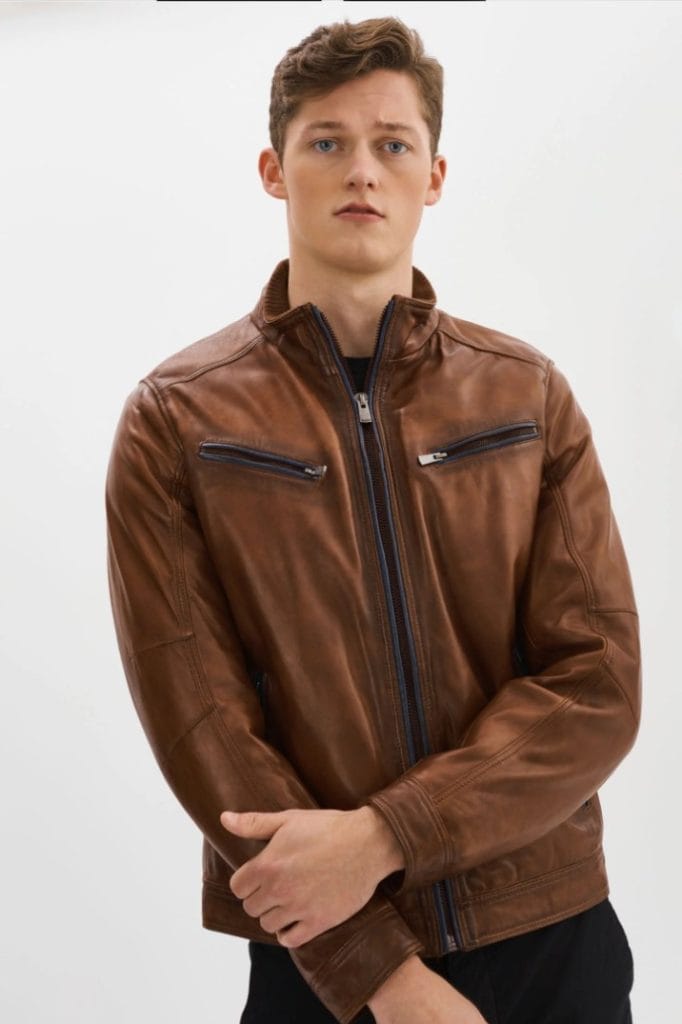 blouson en cuir style gunnar regency