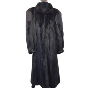 black natural mink coat 8428