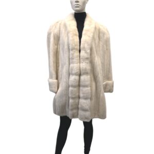 3/4 mink coat female blush 8429