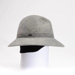 chapeau en feutre imperméable style fedora avec surpiqures pour femme de canadian hat