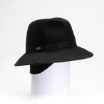 chapeau en feutre imperméable style fedora avec surpiqures pour femme de canadian hat