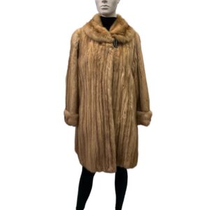 manteau en zibeline canadienne blonde 8462