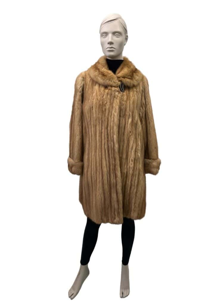 manteau en zibeline canadienne blonde 8462