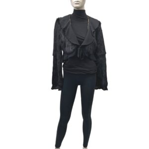 black rabbit and lace coat 8464