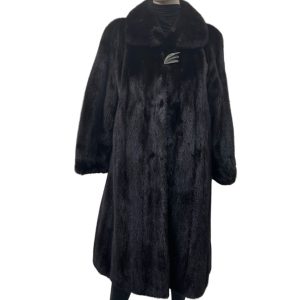 mahogany mink coat with hood 8527