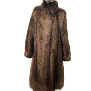 mahogany mink coat with hood 8527