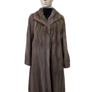 mahogany mink coat with hood 8527