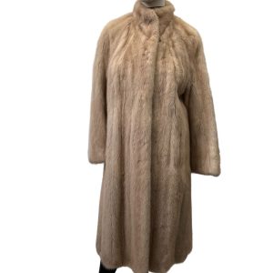 mahogany mink coat with hood 8527