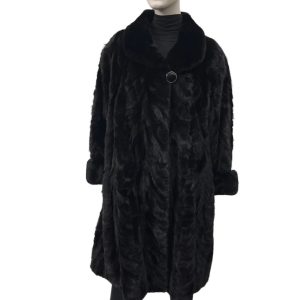 mahogany mink coat with hood 8527