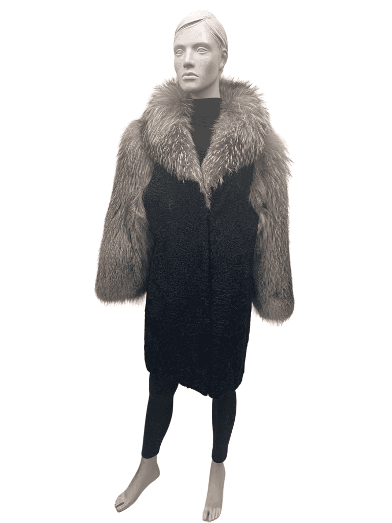 manteau de swakara garni de renard 8540
