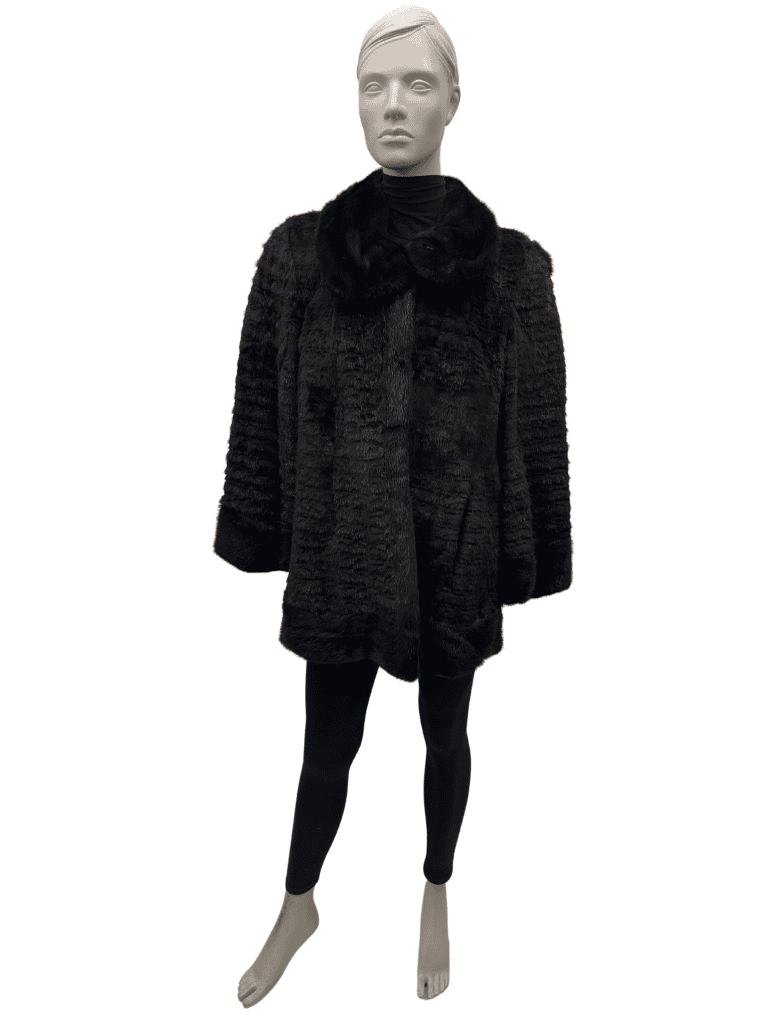 dark mink coat texture and long coat 8559