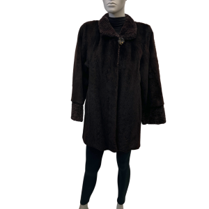 brown shaved wildcat jacket with texture 8578