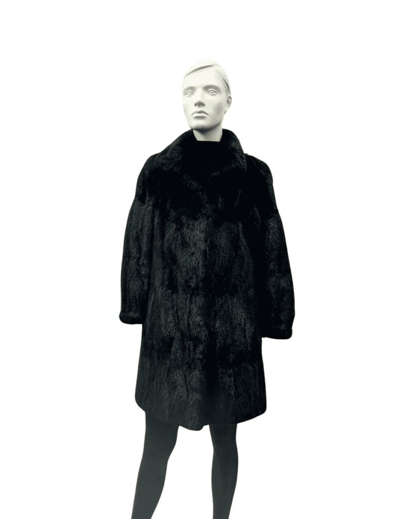 manteau de rat musqué noir 8638