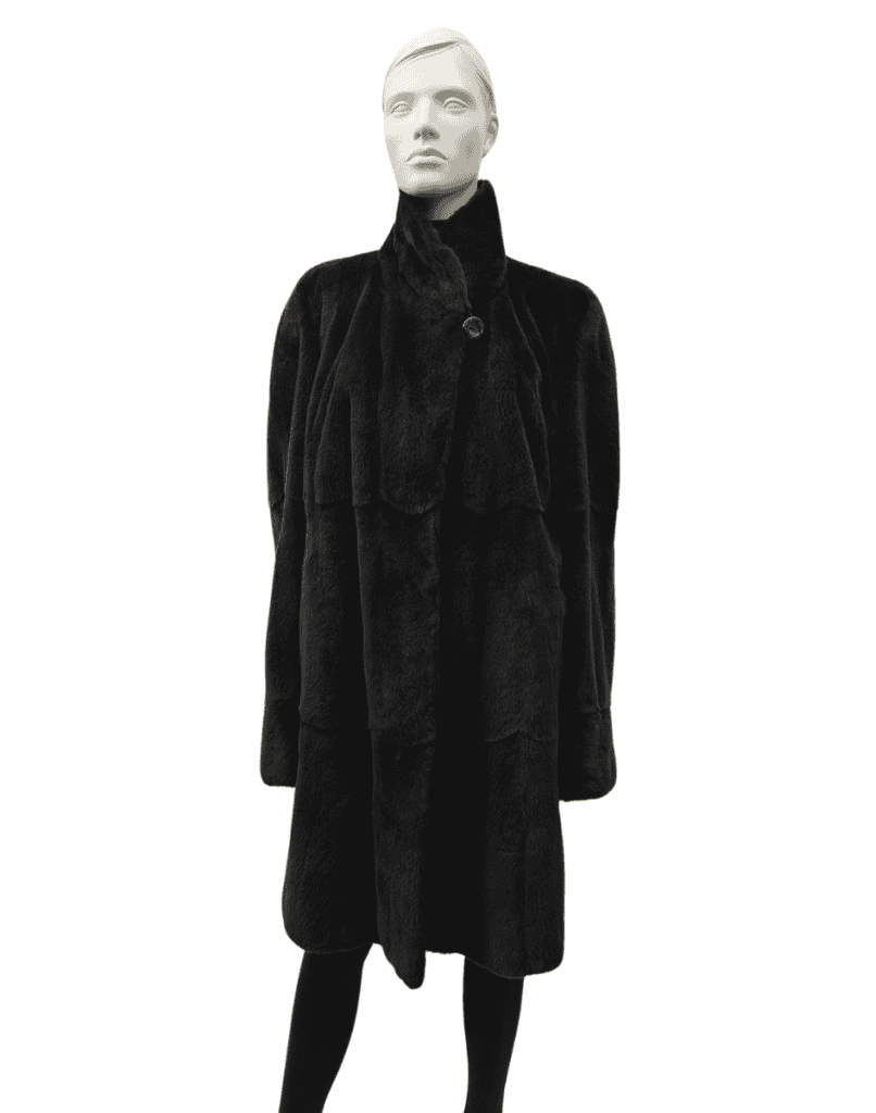 manteau viselle rasé et brun 8659