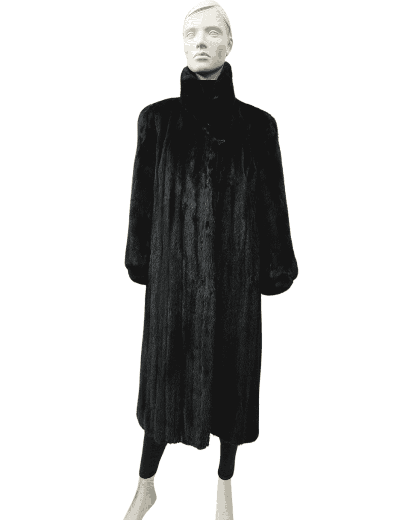 manteau de vison femelle noir 8680