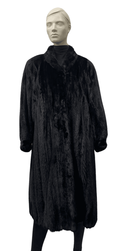 manteau de vison femelle noir 8698