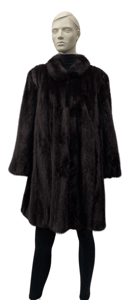 manteau de vison brun 8706